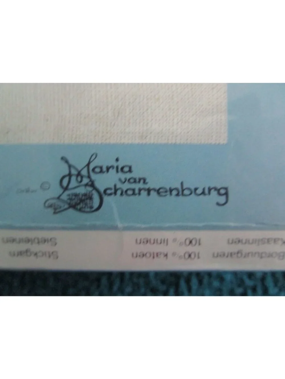 Hands of God Baby Cross Stitch Kit Maria Van Scharrenburg 8346 Linen Floss Open